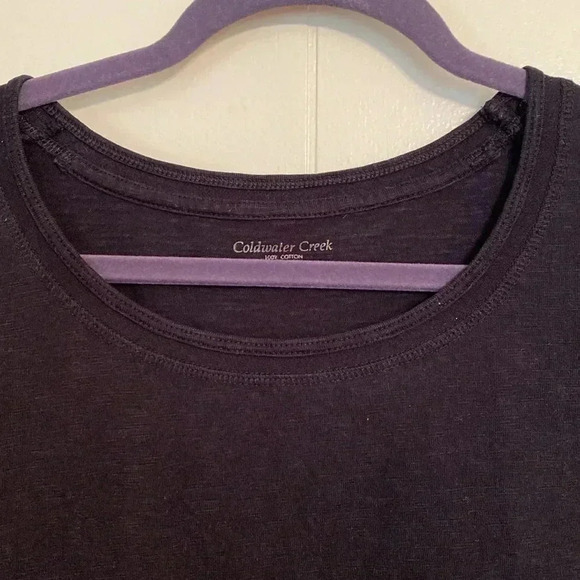 Coldwater Creek Black 3/4 Sleeve Top/Tunic in Size XL/16. - Picture 2 of 10